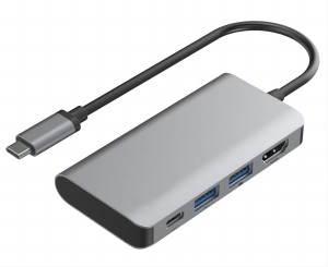 1055 4-in-1 USB-C to HDMI + 2xUSB-A GEN1 + USB-C(Data + PD 3.0)