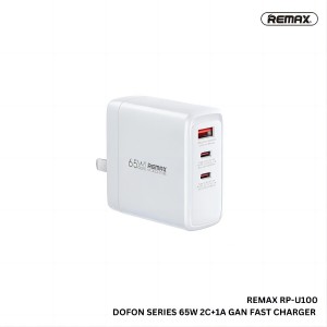 REMAX RP-U100 DOFON SERIES 65W 2C+1A GAN FAST CHARGER (65W)