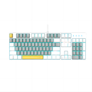 E-Yooso Z-14 Single Light 104 Keys Mechanical Keyboard Grey/White