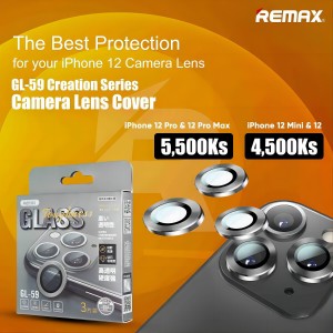 REMAX GL-59 Creation Series Camera Lens Protector(iPhone 12 Mini) REMAX GL-59 Creation Series Camera Lens Protector(iPhone 12 Mini)