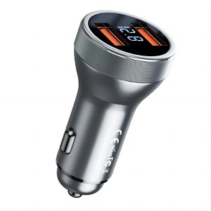 REMAX RCC325-LINSEY SERIES 45W QC3.0 2USB MULTI-COMPATIBLE ALUMINUM CAR CHARGER RCC325 TARNISH