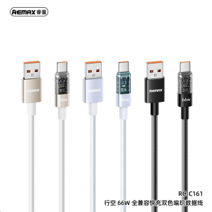 REMAX Walking Series 66W All-compatible Dual-color Braided Fast Charging Data Cable RC-C161 A-C