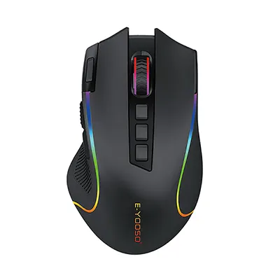 E-YOOSO X-11 - Wireless gaming mouse for gamers in Ergonomic design Adjustable DPI with built-in low-power consumption battery 2.4Ghz Infrared optical tracking RGB Lights