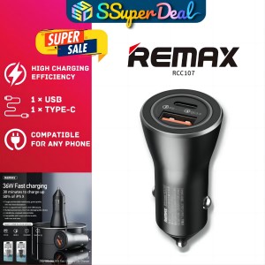 Remax RCC107 Fast Charging PD+QC Type-C Car Charger