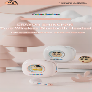 Crayon Shinchan TV02 Pink white TWS bluetooth earphone