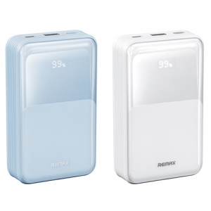 REMAX Crystal Series PD 20W+QC 22.5W Power Bank with 2 Fast Charging Cables 20000mAh RPP-21