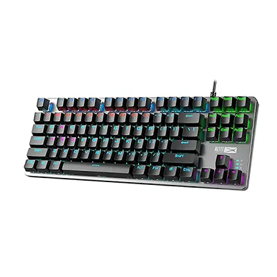 Altec Lansing ALGK8404 - Wired Mechanical Gaming Keyboards for Gamers in Ergonomic design N-key rollover with dynamic RGB backlit Tenkeyless gaming keyboards