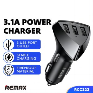 REMAX RCC322-REMAX Alien III Series 3.1A 3USB Car Charger RCC322