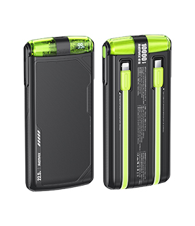 REMAX Armour Series PD 20W+QC 22.5W Power Bank with 2 Fast Charging Cables 10000mAh RPP-53