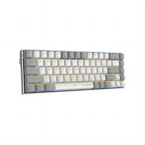 E-Yooso Z-686 white grey 68Keys Single Light 65% Mechanical Gaming Keyboard