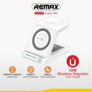 Remax RP-W81-[Remax Energy] RP-W81 Lancqin Series 23.5W 3-in-1 Adjustable Holder and 15W Magnetic Wireless Charger