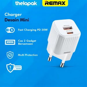 Remax RP-U2-Mini Charger 20W Remax Janker II RP-U2 Travel Adapter 2 Port Fast Charging Garansi