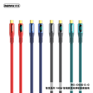 REMAX Zisee Series 100W Elastic Data Cable with Digital Display  RC-C032(type C-type C)