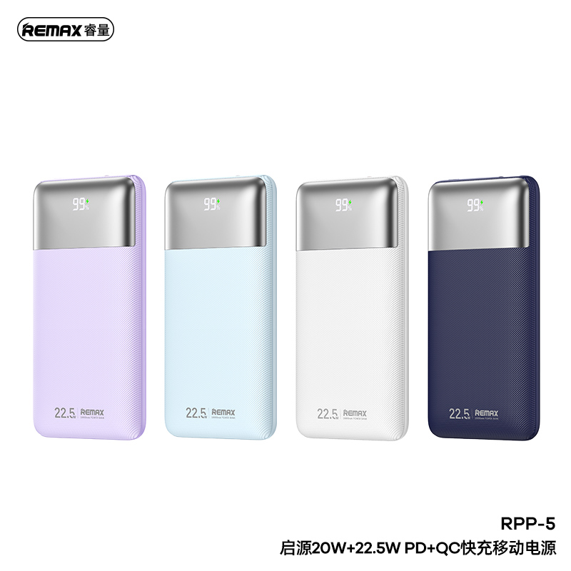 REMAX Kiyuan Series 20W+22.5W PD+QC Fast Charging Power Bank 10000mAh RPP-5